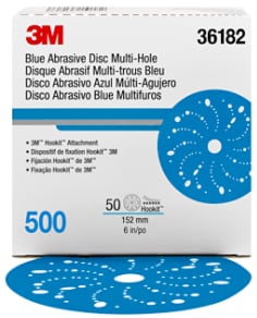 3M™ Hookit™ Blue Abrasive Disc Multi-hole, 36182, 6 in, 500