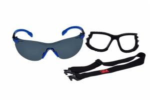 3M™ Solus 1000-Series S1102SGAF-KT Foam Strap, Black/Blue, Grey Scotchgard Anti-fog Lens, 20 EA/Caseimage