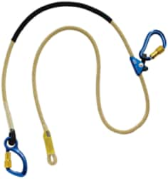 Pole Climber's Adjustable Rope Positioning Lanyard