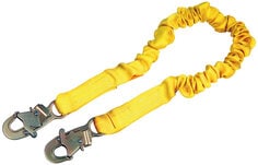 Single-leg with tubular web and snap hooks at each end.