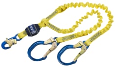 Adjustable rope positioning lanyard w/ steel carabiner at 1 end