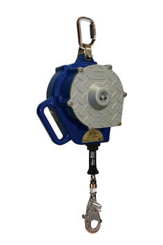 Stainless steel wire rope with swivel snap hook, anchorage carabiner, cable tie-off adaptor.
