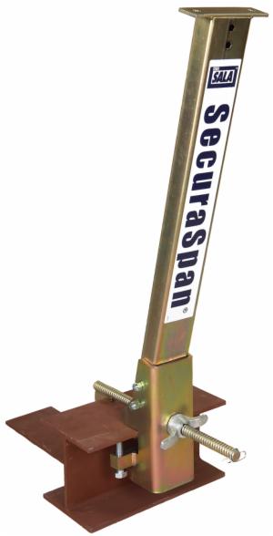 3M™ DBI-SALA Temporary I-Beam Horizontal Lifeline Stanchion/Base 7400001, Bottom Mount, Fits 6 – 12 in Flange Up To 2.25 in Thickimage