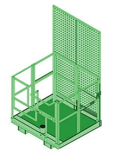 Ladder mast, galvanzed removable extension with pulleys and winch/SRL mounting bracket.