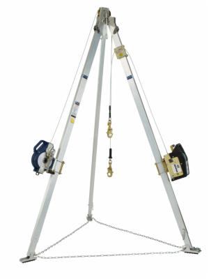 3M™ DBI-SALA Confined Space Aluminum Tripod with Winch and 3-Way SRL 8301077, 60 ft (Winch), 50 ft (SRL), Stainless Steel Cableimage