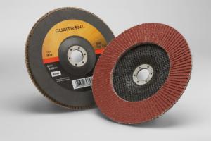 3M™ Cubitron II Flap Disc 969F, 80+, T27, 7 in x 7/8 in, 5 ea/Caseimage