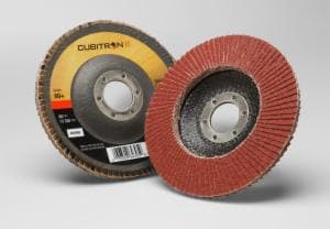 3M™ Cubitron II Flap Disc 969F, 60+, T29, 4-1/2 in x 7/8 in, 10 ea/Caseimage