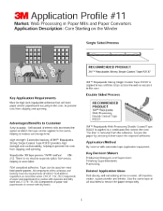 3M™ Application Profile #11 Core Starting on the Winder