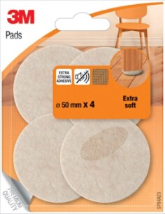 3M™ SP84A23 Fieltros adhesivos de lana extra suave Ø 50 mm beige 4 unidad/pack