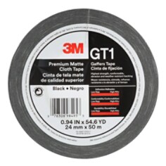 3M™ Premium Matte Cloth (Gaffers) GT1 Blk 24mmx50mmil8