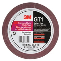 3M™ Premium Matte Cloth (Gaffers) GT1 Burgundy 24mmx50mmil