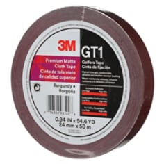 3M™ Premium Matte Cloth (Gaffers) GT1 Burgundy 24mmx50mmil