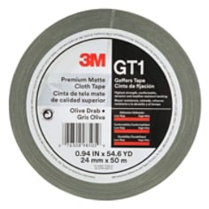 3M™ Premium Matte Cloth (Gaffers) GT1 Olive Drab 24mmx50mmil