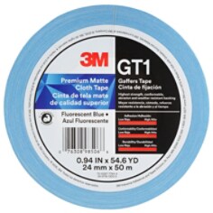 3M™ Premium Matte Cloth (Gaffers) GT1 Fluorescnt Blu 24mmx50mmil
