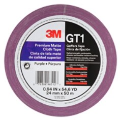 3M™ Prem Matte Cloth (Gaff) Tape GT1 Purple, 24 mm x 50 m 11 mm