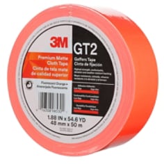 3M™ Premium Matte Cloth (Gaffers) GT2 Flurescnt Orng 48mmx50mmil