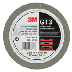 3M™ Premium Matte Cloth (Gaffers) GT3 Olive Drab 72mmx50mmil