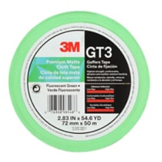 3M™ Premium Matte Cloth (Gaffers) GT3 Fluorescnt grn 72mmx50mmil