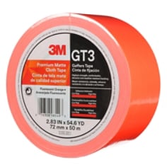 3M™ Premium Matte Cloth (Gaffers) GT3 Fluorscnt Orng 72mmx50mmil