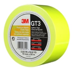 3M™ Premium Matte Cloth (Gaffers) GT3 Fluorescnt Yel 72mmx50mmil