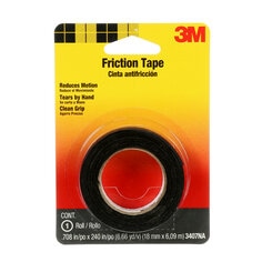 3M Friction Tape 3407NA BA 6 Black 0.708 in x 6.66 yd 18 mm x 6.09 m 6 Case 3M Canada