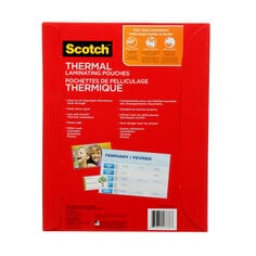 Scotch® Thermal Laminating Pouches, TP3854-100-C, 3-mil, 100 per