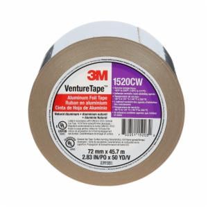 3M™ Venture Tape Aluminum Foil Tape 1520CW, Silver, 72 mm x 45.7 m, 3.2 mil, 16 Rolls/Case image 3M™ Venture Tape Aluminum Foil Tape 1520CW, Silver, 72 mm x 45.7 m, 3.2 mil, 16 Rolls/Caseimage