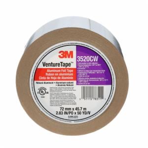 3M™ Venture Tape Aluminum Foil Tape 3520CW, Silver, 72 mm x 45.7 m, 3.7 mil, 16 Rolls/Caseimage