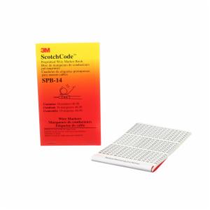 3M™ ScotchCode Pre-Printed Wire Marker Book SPB-14, black print on a white background highlights the characters, 5/Case image 3M™ ScotchCode Pre-Printed Wire Marker Book SPB-14, black print on a white background highlights the characters, 5/Caseimage