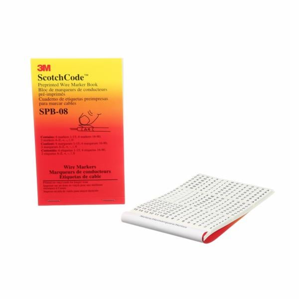 ™ ScotchCode Pre-Printed Wire Marker Book SPB-08