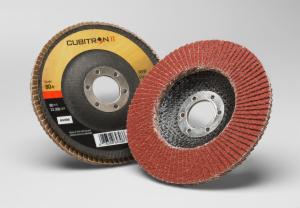 3M™ Cubitron II Flap Disc 969F, 80+, T29, 5 in x 7/8 in, 10 ea/Caseimage