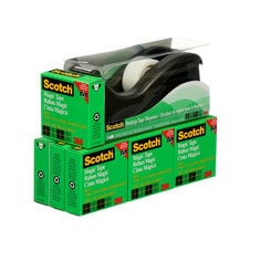 Scotch® Magic™ Tape 10 Pack w/ C60 Black Dispenser,810K10-C60BLK