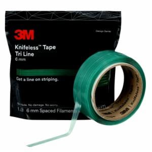 3M™ Knifeless Tape Tri Line, KTS-TL6, Green, 6 mm Spaced Filaments, 6.4 mm x 50 m, 10/Caseimage
