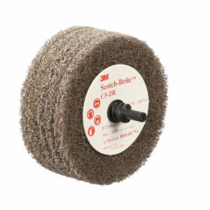 Scotch-Brite Roloc+ Cut and Polish Flap Brush, 3 in x 1-3/8 in, A MED, 10 ea/Caseimage