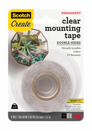 Scotch Clear Mounting Tape 410P-CFT, 1 in x 60 in (25.4 mm x 1.52 m) image Scotch Clear Mounting Tape 410P-CFT, 1 in x 60 in (25.4 mm x 1.52 m)image