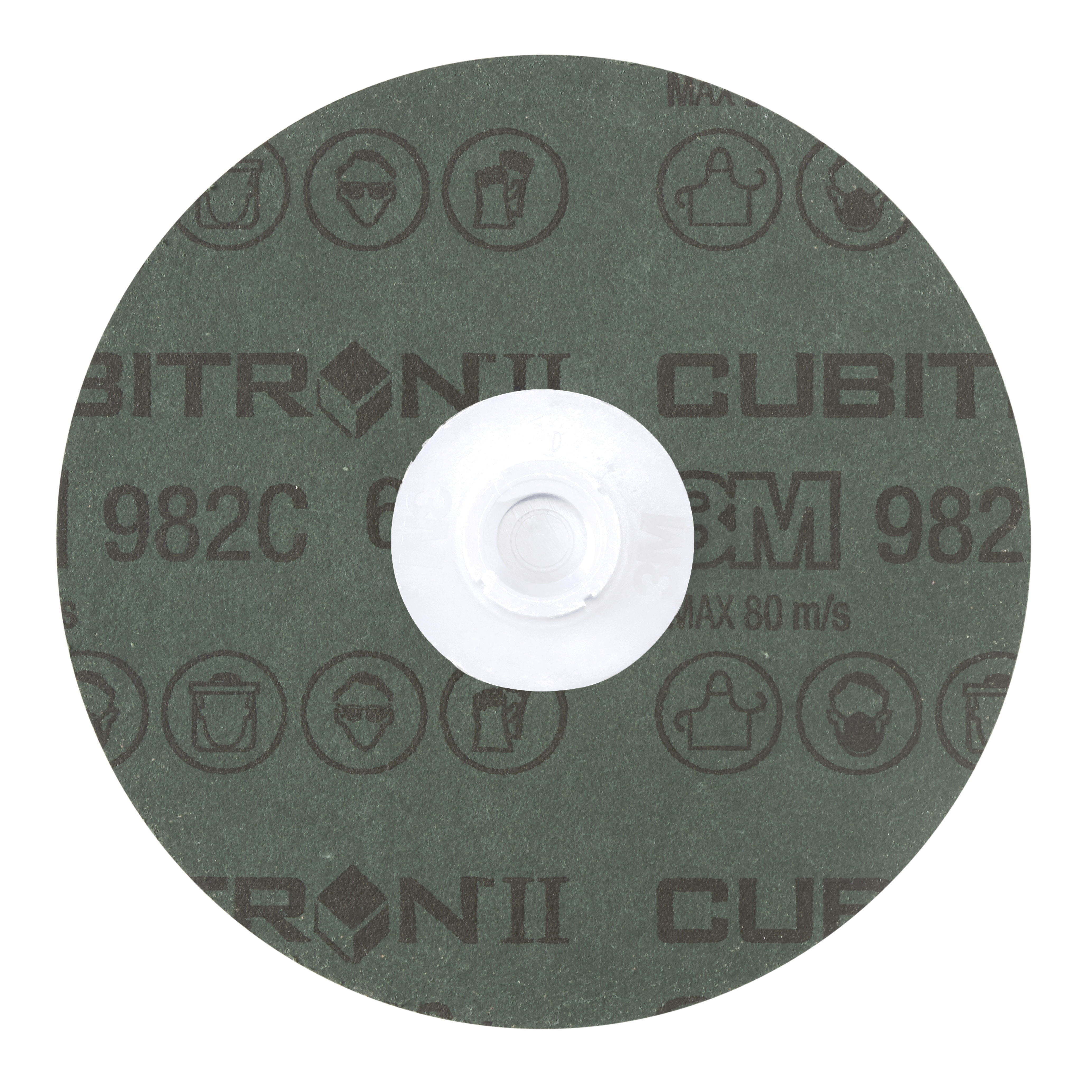 3M™ Cubitron™ II Roloc™ Fibre Disc 982C, 60+, TS, Red, 4 in, Die RS400BB, 25/Carton, 100 ea/Case