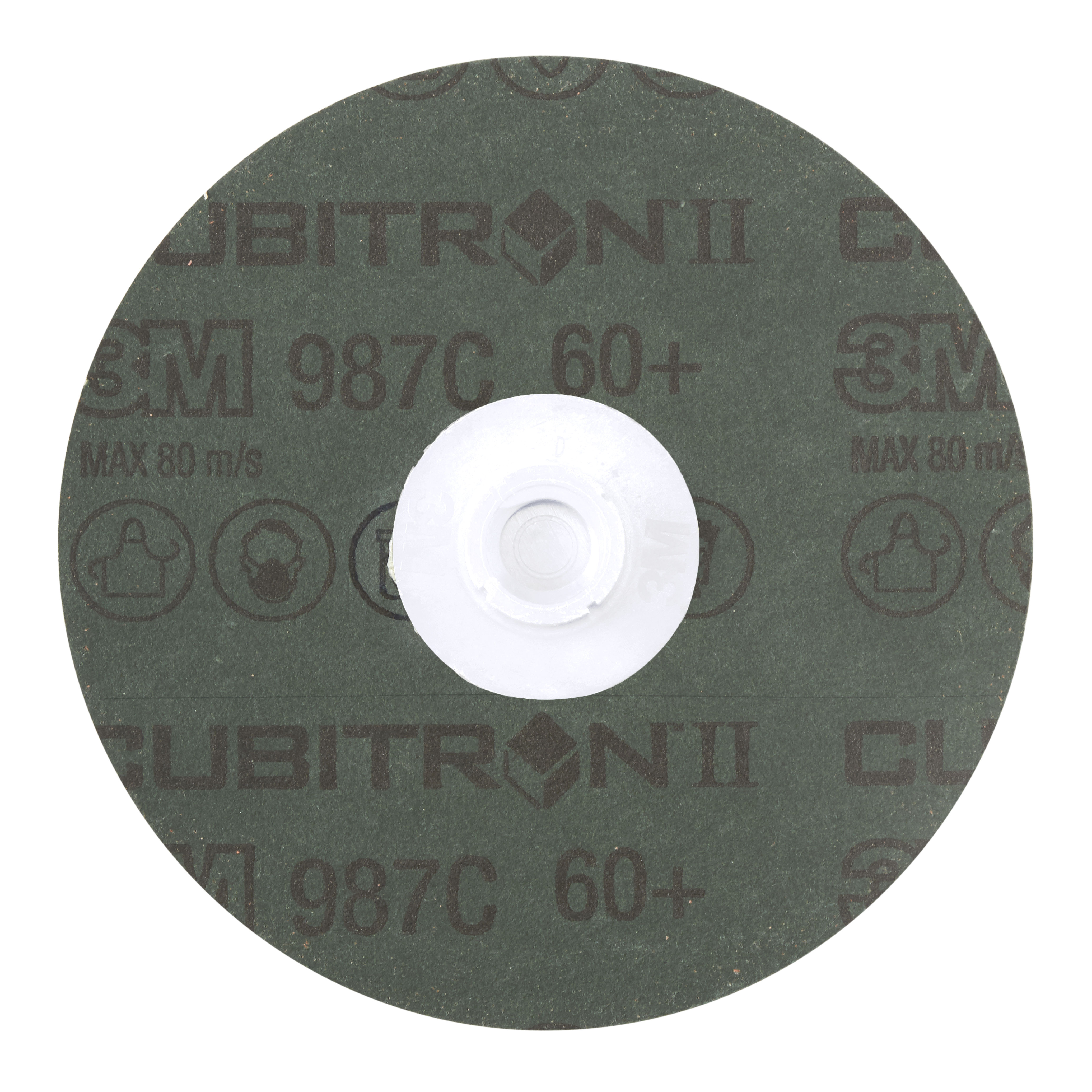 3M™ Cubitron™ II Roloc™ Fibre Disc 987C, 60+, TS, 4 in, Die RS400BB, 25/Carton, 100 ea/Case