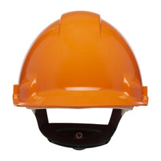 3M™ G3000 Casco de seguridad Uvicator, con ventilación, con banda de cuero, naranja, G3000DUV-OR