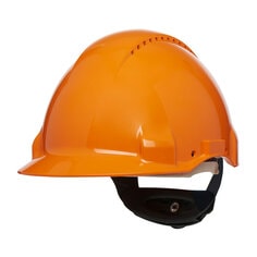 3M™ G3000 Casco de seguridad Uvicator, con ventilación, con banda de cuero, naranja, G3000DUV-OR