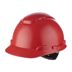 3M™ H700 Casco con ventilación y arnés de ruleta Rojo (1 casco/bolsa)