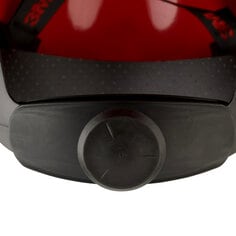 Casco G3000 rojo, con arnés de ruleta y banda sudor plástico