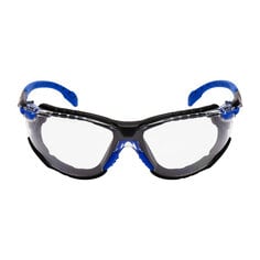 3M™ Solus™ Schutzbrille mit blau-/schwarzem Rahmen, Scotchgard™ Antifog-Beschichtung