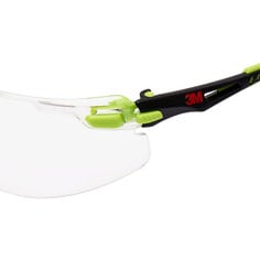 3M™ Solus™ Schutzbrille mit grün-/schwarzem Rahmen, Scotchgard™ Anti-Fog-Beschichtung