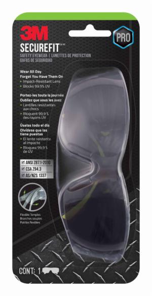 3M™ SecureFit 400 Safety Eyewear SF400G-LV-4-PS, Gray Anti-Fog, 1 Eyewear, 4/caseimage