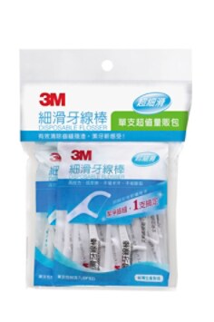 3M™ 細滑牙線棒, 單支促銷包DFH7, 兩包入共100支| 3M 臺灣