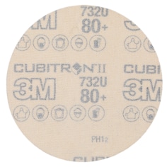 3M Cubitron II Hookit Paper Disc, 732U, 80, C-weight, 5 in x NH