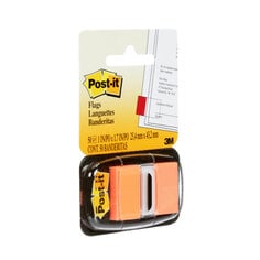 Find what matters fast with Post-it® Flags! Use orange Post-it® Flags to mark a section of a book, document or manual for easy reference later. Additionally, the one inch size provides enough space to write so you can add notes to customize your flags. Post-it® Flags stick securely and remove without damaging the pages and come in a dispenser that will make it easy to keep flags within reach.