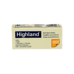 Highland Notes, 6539, yellow, 1 1/2 in x 2 in, 100/pad, 12/pack