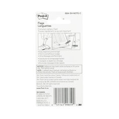 Post-it W/F, 684-SH-NOTE-C, .47inx1.7in, 60 flags/Disp