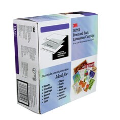 To be used with 3M™ Laminating System LS950. It provides instant front and back side lamination which is great for presentation materials, 3-ring binder sheets, schedules and more.